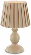 Lampy stojące - Globo Lighting LAMPKA biurkowa METALIC 21690 abażurowa LAMPA stołowa IP20 beżowy - miniaturka - grafika 1