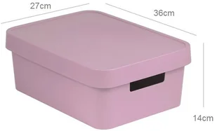 Curver Pojemnik z przykrywką 11 L Infinity różowy CUR-229281 - Pojemniki łazienkowe - miniaturka - grafika 4