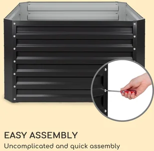 Blumfeldt High Grow Straight, podniesiona grządka, 100x60x100cm, 600l, stal GDMB4-HighGrow100-AN - Donice - miniaturka - grafika 7