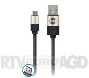 FOREVER FOREVER USB-microUSB 1M modern czarny - Kable USB - miniaturka - grafika 2
