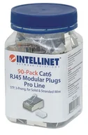 Wtyczki i adaptery - Intellinet 790543 Wtyk RJ45 Cat6 STP drut/linka linia Pro 90 sztuk 790543 - miniaturka - grafika 1
