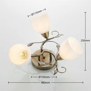 Lindby Thaddeus lampa sufitowa, 3-pkt., 23 cm - Lampy sufitowe - miniaturka - grafika 3