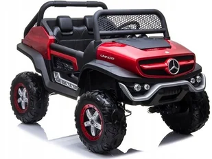 Auto na akumulator Mercedes Unimog Czerwony - Pojazdy elektryczne dla dzieci - miniaturka - grafika 6