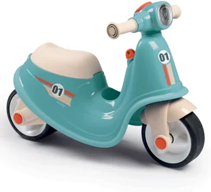 Smoby Niebieski jeździk skuter Retro Ciche koła Scooter 721006 - Hulajnogi - miniaturka - grafika 2