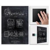 Plakaty - Pix4home Plakat metalowy KamAZ-63501 Projekt Blackboard L POS-L-02807 - miniaturka - grafika 1