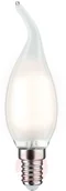 Żarówki LED - Paulmann Żarówka świeca LED E14 4,8W 2 700 K podmuch satyna - miniaturka - grafika 1