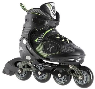 Nils Extreme NA9080 CZARNO/ZIELONE ROZM M (35-38) ŁYŻWOROLKI EXTREME - Rolki - miniaturka - grafika 3