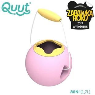 Quut Małe wiaderko wielofunkcyjne Mini Ballo Sweet Pink + Yellow Stone - Zabawki do piasku - miniaturka - grafika 2