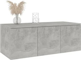 vidaXL Szafka pod TV, szarość betonu, 80x34x30 cm, płyta wiórowa - Szafki RTV - miniaturka - grafika 3