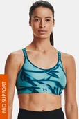 Biustonosze - Under Armour Turkusowy biustonosz sportowy Infinity Printed - miniaturka - grafika 1