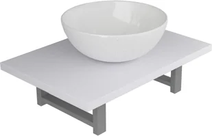 vidaXL Dwuczęściowy zestaw mebli do łazienki, ceramiczny, biały vidaXL - Meble łazienkowe - miniaturka - grafika 2