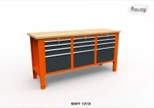 Malow Stół narzędziowy SWT 17/03 "TRÓJKA" do warsztatu blat roboczy SWT17/03 - Stoły warsztatowe - miniaturka - grafika 2