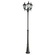 Lampy ogrodowe - Su-Ma Retro Classic wys. regulowana 195-295cm. Latarnia ogrodowa potrójna OGMWN 3 OGMWN 3 - miniaturka - grafika 1