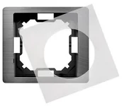 Klawisze i ramki - Kontakt Simon Kontakt_Simon Ramka 1-krotna NEOS do wersji bryzgoszczelnej IP44 z uszczelką tytanowy BMRC1B/052 - miniaturka - grafika 1