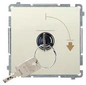 Wyłączniki światła i elektryczne - Kontakt Kontakt_Simon Łącznik jednobiegunowy z kluczem. 2 pozycyjny. 0-I styk N/O. Możliwość wyjęcia klucza w każdej pozycji beż BMW1K.01/12 - miniaturka - grafika 1