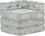 Pufy i podnóżki - vidaXL Puf modułowy, jasnoszary, tkanina vidaXL - miniaturka - grafika 1