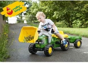 Rolly Toys TRAKTOR ROLLY KID JOHN DEER Z PRZYCZEPĄ 023110 - Jeździki dla dzieci - miniaturka - grafika 3