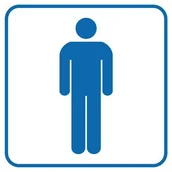 Akcesoria do bram - Znak informacyjny WC MĘSKIE - miniaturka - grafika 1