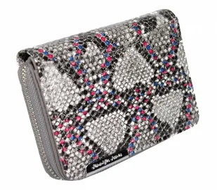 Jennifer Jones Portfel Skórzany Bułeczka Mini Skóra Licowa Lakierowana Suwak 5262-2 11 x 8 x 3 [cm] - Portfele - miniaturka - grafika 8