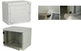 Triton 19 Szafa wisząca jednosekcyjna RBA-15-AS5-CAX-A1 15U 500mm głębokość przeszklone drzwi kolor jasnoszary RAL7035 - Szafy rack - miniaturka - grafika 2