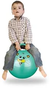 Skoczki dla dzieci - Relaxdays piłka dla dzieci, z uchwytem, do stosowania wewnątrz i na zewnątrz, z motywem zwierzęcym, średnica 45 cm, różne kolory, zielony - miniaturka - grafika 1