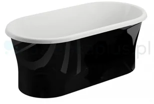 Polimat Wanna akrylowa wolnostojąca Amona Nero New Czarny Mat 150x75 0033 523-975-159 - Wanny - miniaturka - grafika 2