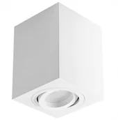 Lampy sufitowe - MDECO Spot LAMPA sufitowa MDECO SLP6862 metalowa OPRAWA kostka eloy biała SLP6862 - miniaturka - grafika 1