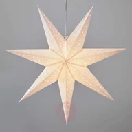 Ozdoby bożonarodzeniowe - Markslojd Gwiazda Clara, aksamitny wygląd, 75 cm, biała - miniaturka - grafika 1