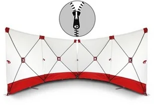 TROTEC Parawan zasłaniający VarioScreen 4*180*180 dzielony pośrodku czerwony - Sprzęt ratunkowy - miniaturka - grafika 2