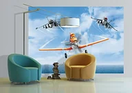Wyposażenie pokoiku dziecięcego - Disney AG Design ftds1927 Planes, fototapeta papieru do pokoju dziecięcego 255 x 180 cm 2 części, papier, wielokolorowa, 0,1 x 255 x 180 cm FTDs1927 - miniaturka - grafika 1