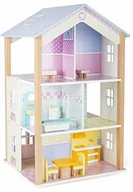Domki dla lalek - Small Foot by Legler Small Foot 11192 obrotowy domek dla lalek z drewna z 3 półkami, drzwi przesuwne i obrotowa szyba na podłodze, wspomaga kreatywność dzieci, w tym meble, piękny prezent dla prawdziwych fanów lalek od 3 - miniaturka - grafika 1