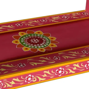 vidaXL Szafka z szufladami, drewno mango, różowa, ręcznie malowana - Komody - miniaturka - grafika 15