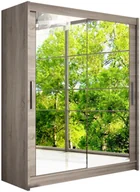 Szafy - Szafa przesuwna Pesto XI - nowoczesna Szafa - miniaturka - grafika 1