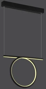 Altavola Design ADesign Lampa wisząca Ledowe Okręgi no.1 26 cm in 3k czarna LA073/P_26_in_3k_black - Lampy sufitowe - miniaturka - grafika 2