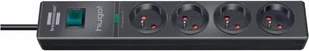 Brennenstuhl Listwa zasilająca Przedłużacz przeciwprzepięciowy Hugo! 4 gniazda antracyt 2m 1150614314 - Listwy zasilające - miniaturka - grafika 2