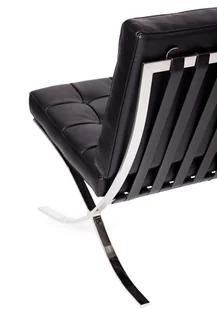 King Home Fotel BARCELON PRESTIGE PLUS czarny - 100% skóra naturalna, włoska selekcjonowana, podstawa chrom T03-1.BLACK.PP - Fotele - miniaturka - grafika 3