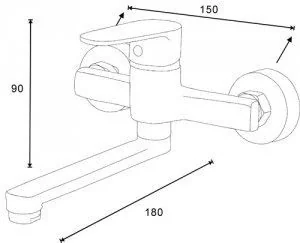 Kuchinox Pana BKN 050D - Baterie umywalkowe - miniaturka - grafika 2