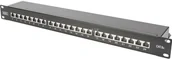 Panele krosownicze - Digitus DN-91624S-EA-B panel krosowniczy 1U, Patchpanel - miniaturka - grafika 1