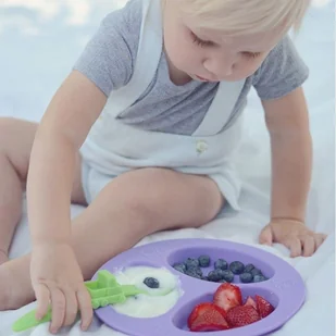 oogaa oogaa Green Truck silikonowa łyżeczka do karmienia - Sztućce dla dzieci - miniaturka - grafika 5