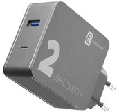 Ładowarki do telefonów - Ładowarka sieciowa CellularLine Multipower 2 Combo Plus,1x USB 3.0 1x USB-C PD 48W + 1,6 m USB-C kabel ACHITKITC2CQCPD48K) Czarna - miniaturka - grafika 1