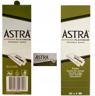 ASTRA żyletki Superior Platinum Double Edge 100szt - Maszynki do golenia i wkłady - miniaturka - grafika 5