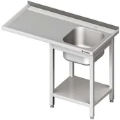 Stoły gastronomiczne - Stalgast Stół ze zlewem jednokomorowym W1200xD600xH900 mm (980956120) - miniaturka - grafika 1