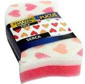 Ściereczki, gąbki, czyściki - Pucuś Zmywak Dekor serce 1szt - miniaturka - grafika 1