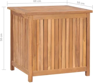 VidaXL Lumarko Skrzynia ogrodowa, 60x50x58 cm, lite drewno tekowe 315379 VidaXL - Skrzynie ogrodowe - miniaturka - grafika 9