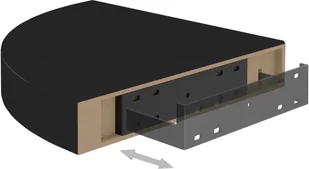 vidaXL vidaXL Narożne półki ścienne, 4 szt., czarne, 25x25x3,8 cm, MDF - Półki do salonu - miniaturka - grafika 8