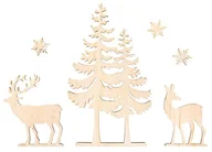 Dekoracje domu - Rayher Hobby 46322000 drewniane motywy, drewno, brązowy, One Size 46322000 - miniaturka - grafika 1