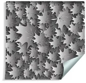 Tapety - Muralo Tapeta Liście w Odcieniach Szarości Efekt 3D 85319060 T_F_10mx53_C_85319060_A - miniaturka - grafika 1