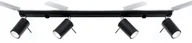 Lampy sufitowe - EULUNA Spot sufitowy Round czarny, 4-punktowy liniowy - miniaturka - grafika 1