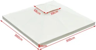 Outsunny POSZYCIE ZADASZENIE DACH NA PAWILON OGRODOWY 3x3/3x4M - Pawilony ogrodowe - miniaturka - grafika 4