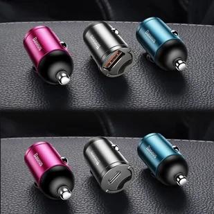 Baseus Tiny Star mini inteligentna ładowarka samochodowa USB 30W Quick Charge 3.0 szary (VCHX-A0G) - Ładowarki samochodowe - miniaturka - grafika 43